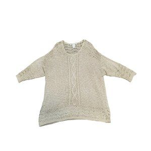 American Rag Cie Cable‎ Knit Sweater Beige Women's Size 2X